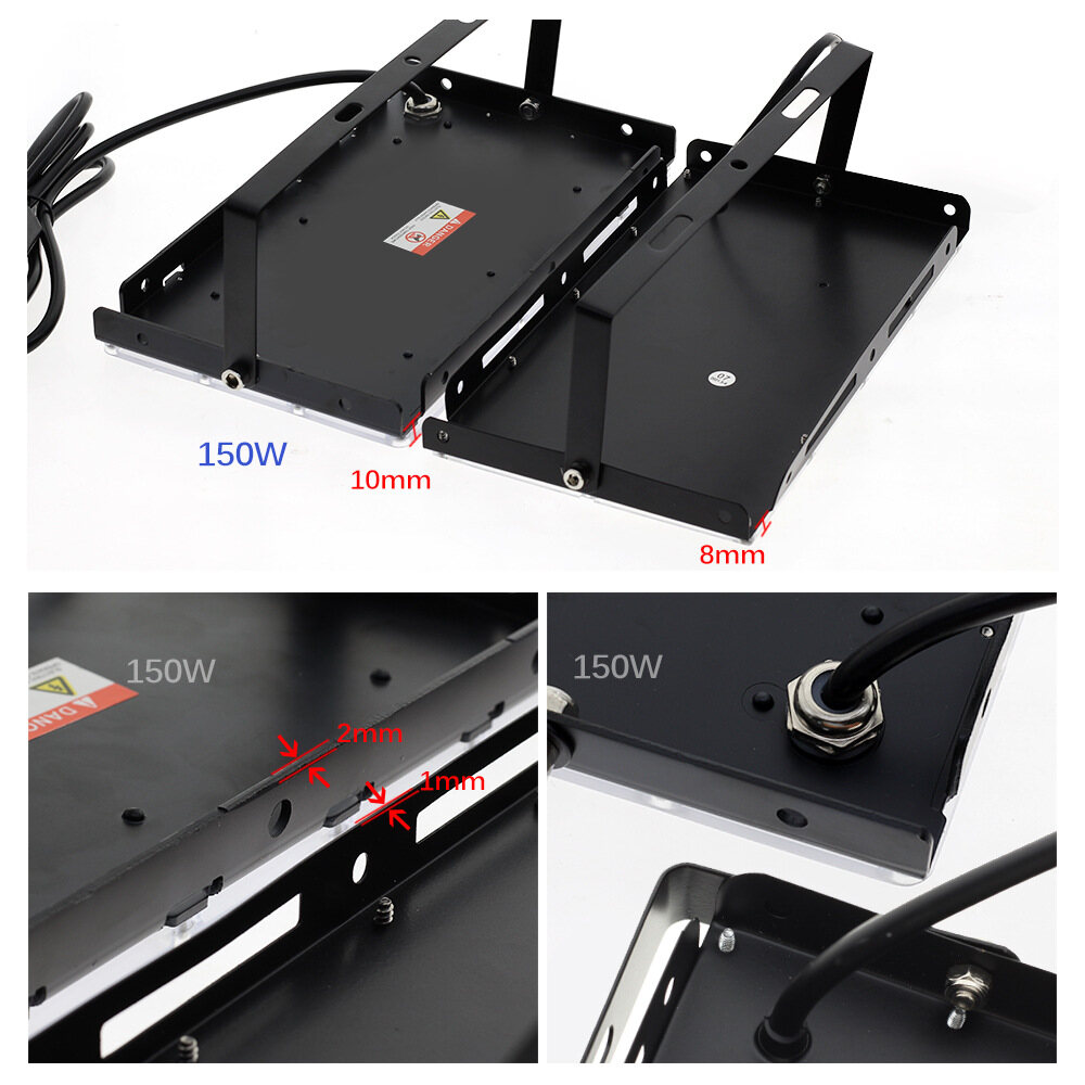 50W 100W 150W RGB LED Floodlight  With ON/OFF Switch Outdoor Waterproof Landscape Spotlight Lamp Remote Controller