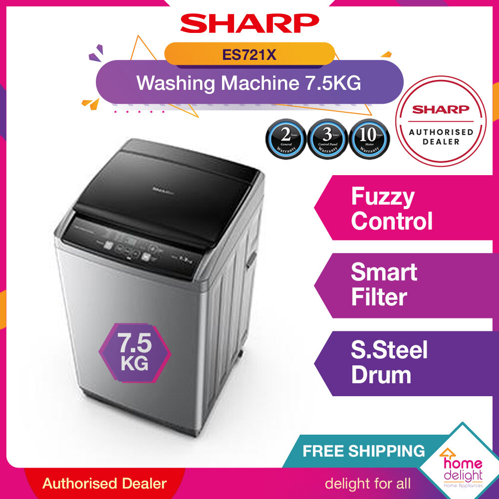 [FREE SHIPPING] Sharp Washing Machine 7.5KG ES721X / 8.5KG ES821X / 9