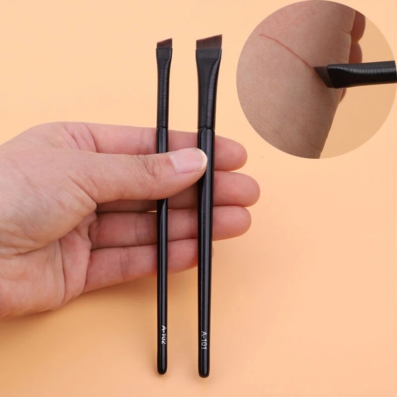 Mỏng kẻ viền mắt trang điểm Bộ cọ nét nhỏ bàn chải chuyên nghiệp góc cạnh A101 cọ chải lông mày chất lượng cao trán đường viền dụng cụ trang điểm