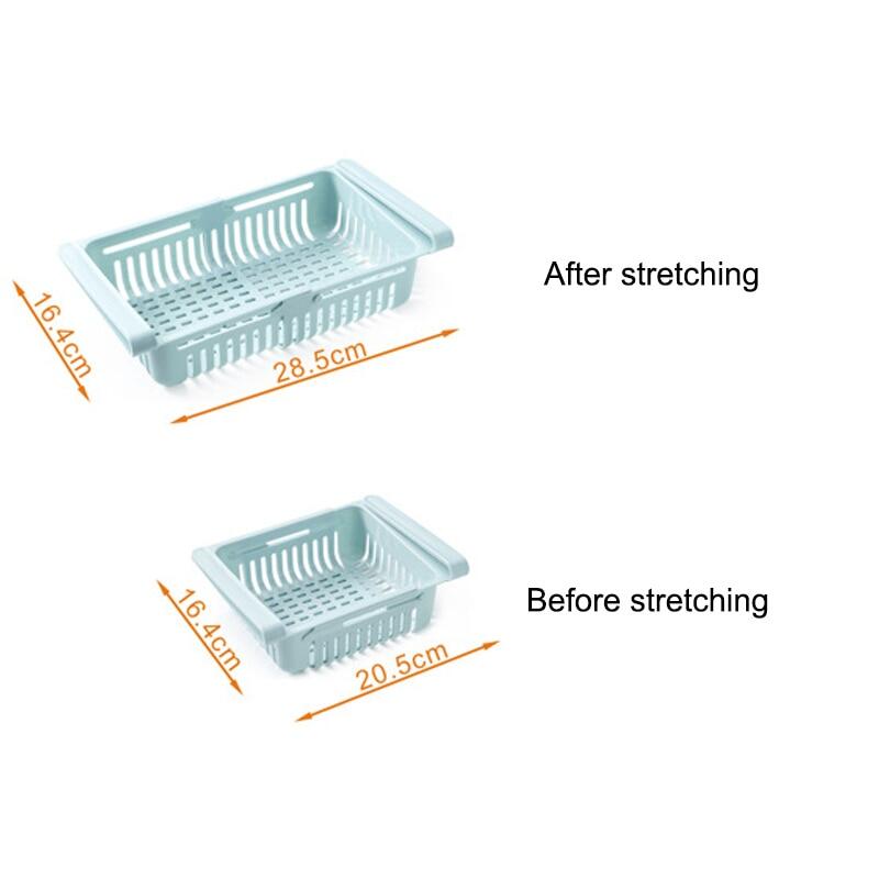 [NEW 2023] Kitchen Refrigerator Storage Rack Fridge Freezer Shelf Holder Pull-out Drawer Kitchen Organizer Supplies Home Accessories