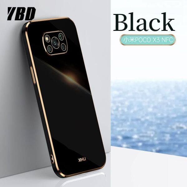YBD Ốp Điện Thoại Mạ Cho Xiaomi POCO X3 Pro X3 NFC Ốp Bảo Vệ Máy Ảnh Chính Xác Ốp Viền Thẳng Sang Trọng