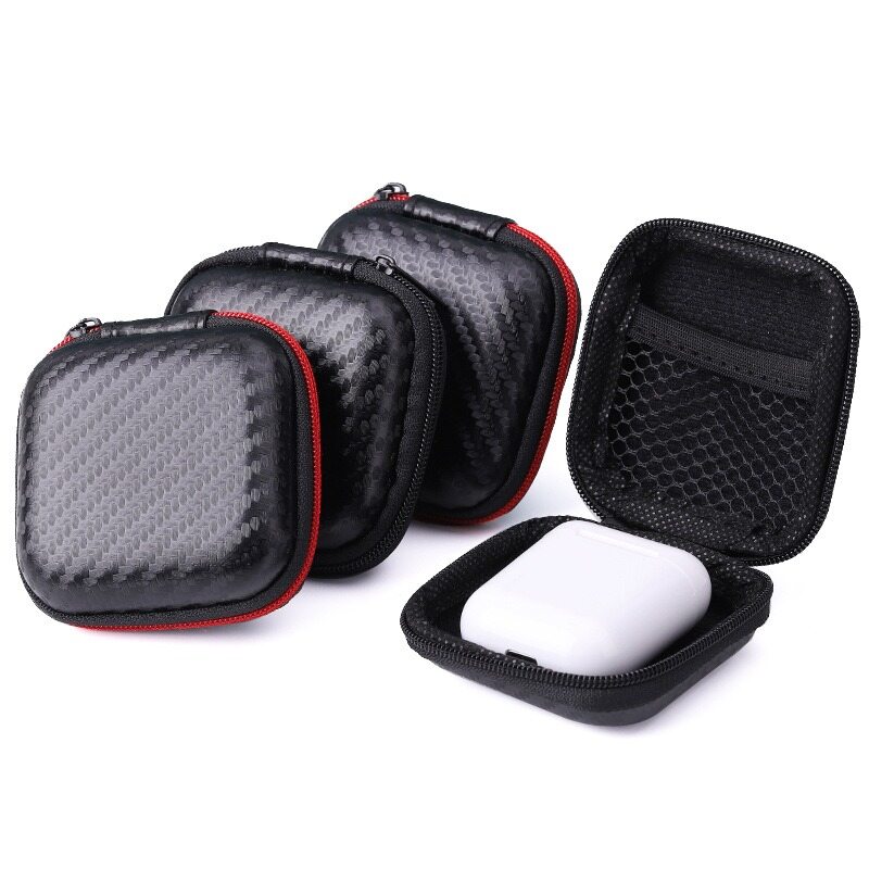 Earphone Storage Bag Hard Shell Data Cable Organizer Portable Multifunctional Case Charger U Disk Zipper Pouch Storage Box