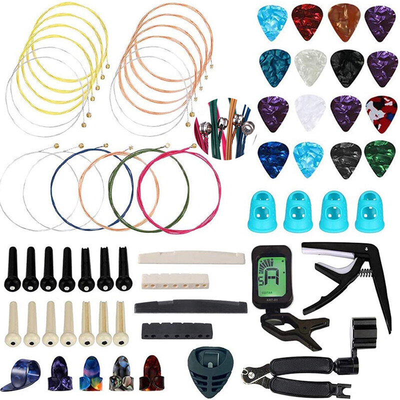 Remai  66PCS Guitar Accessories Kit, Guitar Bones,for Guitar Players and Beginners