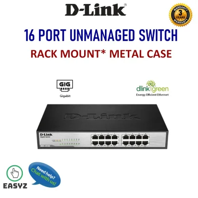 D-LINK DGS-1016C/ DGS-1024C 16/24 Port Gigabit Port Rackmount Unmanage Switch in Metal Case