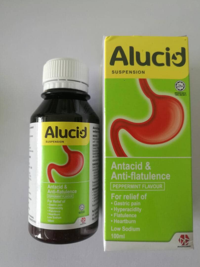 ALUCID SUSPENSION ANTACID AND ANTI FLATULENCE (PEPPERMINT FLAVOUR