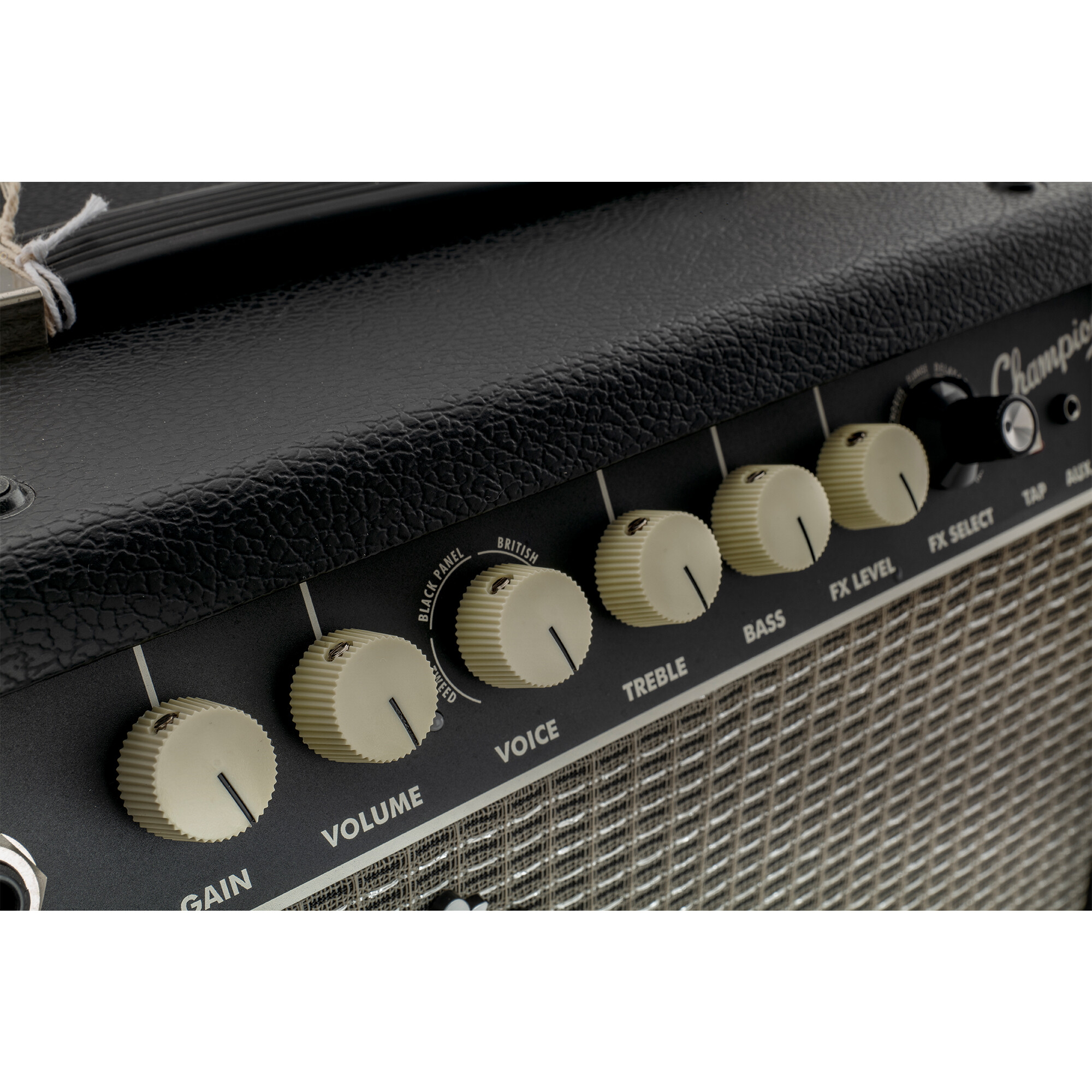 Musiclily Pro Đế Quốc 1/4 inch Nhựa cổ điển Thùng Bộ khuếch đại âm thanh Guitar núm điều khiển với bộ vít cho Fender amp phong cách phổ chậu (Bộ 6)