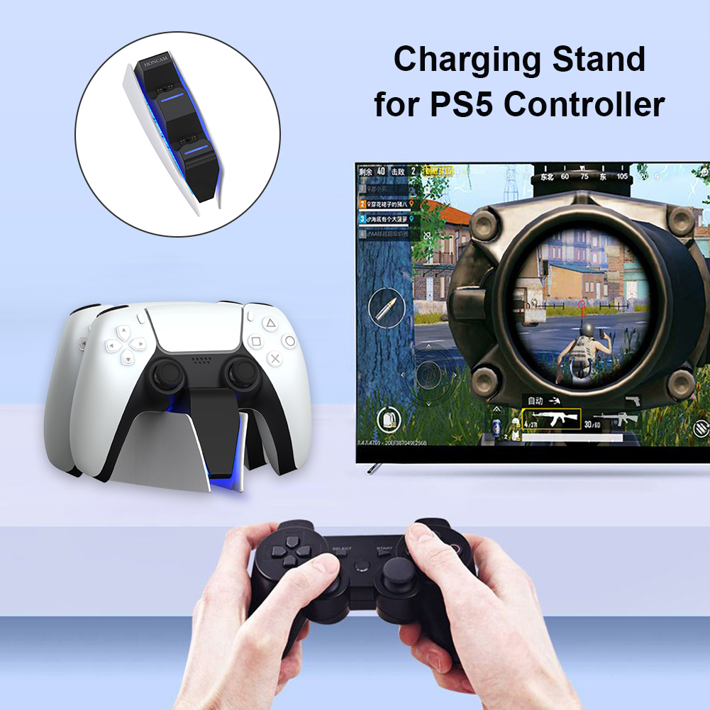 USB Type-C Dual Charging Cradle Wireless Controller Station for Sony PS5