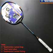 Victor THRUSTER F Full Carbon Badminton Racket with String & Grip