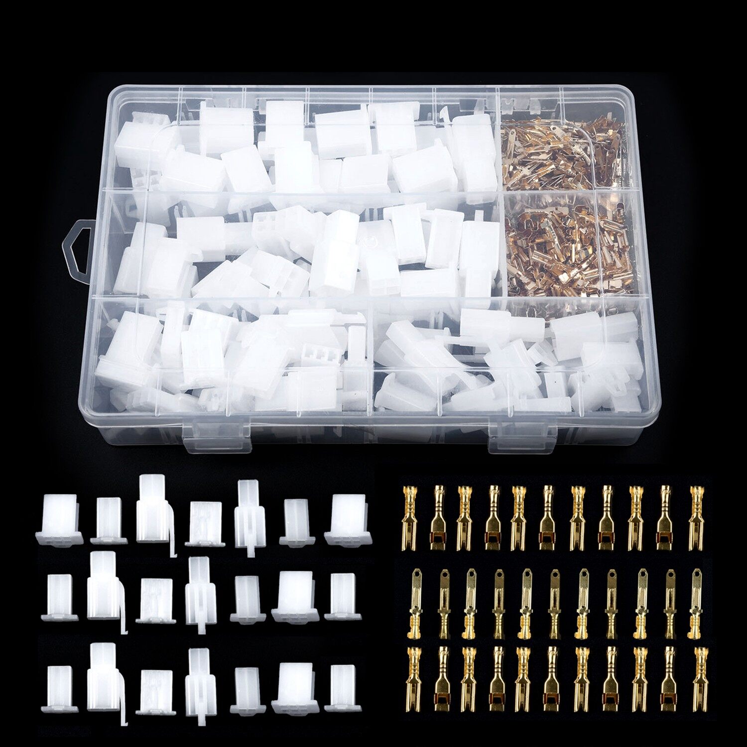 Plug Connectors Wire Terminal Motorcycle Cable Electrical Box 2.8mm Auto Automotive 380 Set