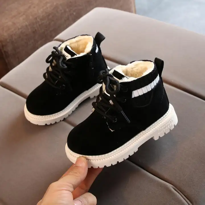 boys black lace up boots