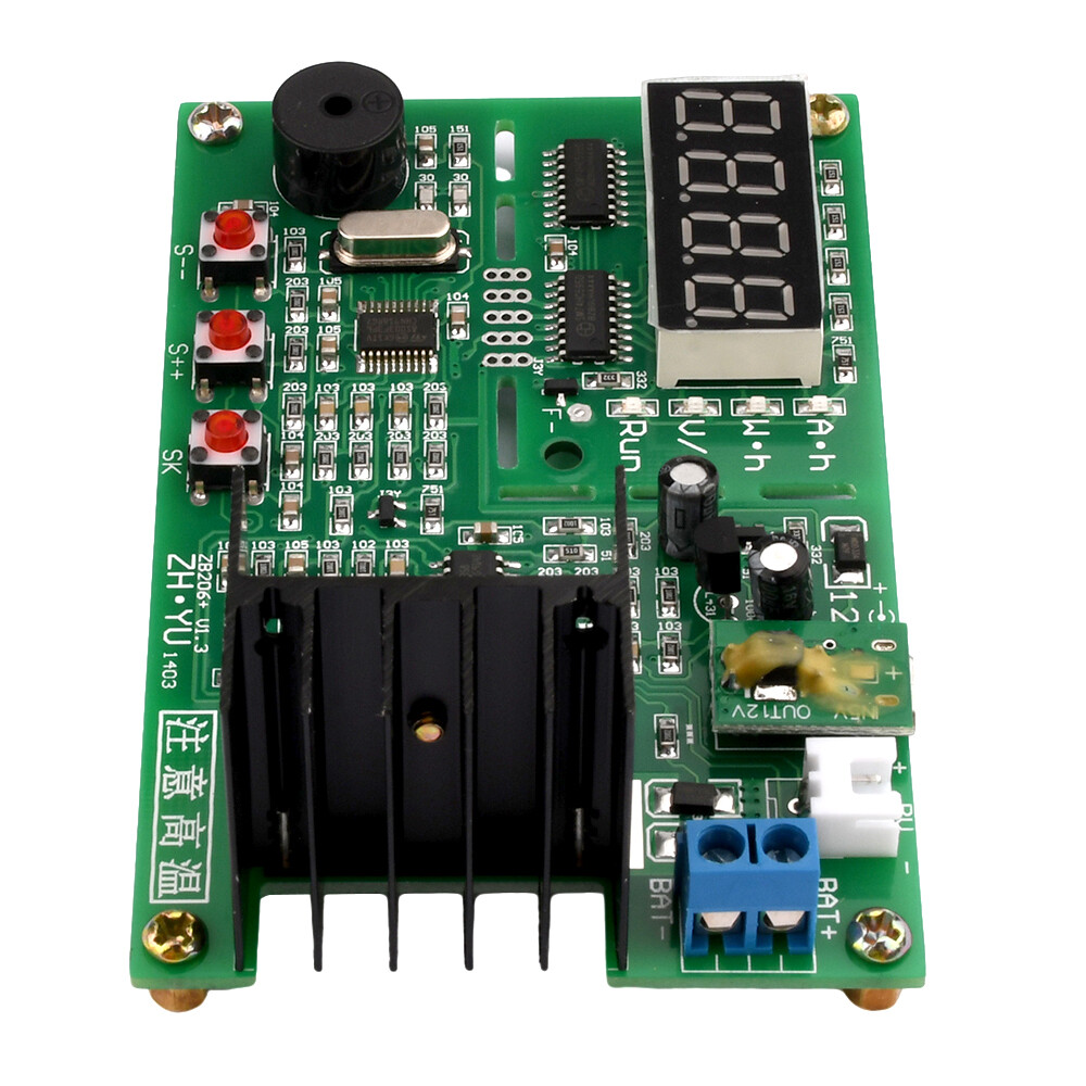 Voktta dc12vzb206 + v1.3 dụng cụ kiểm tra dung lượng pin 18650 Kiểm tra dung lượng pin lithium với kiểm tra kháng nội bộ phụ trợ