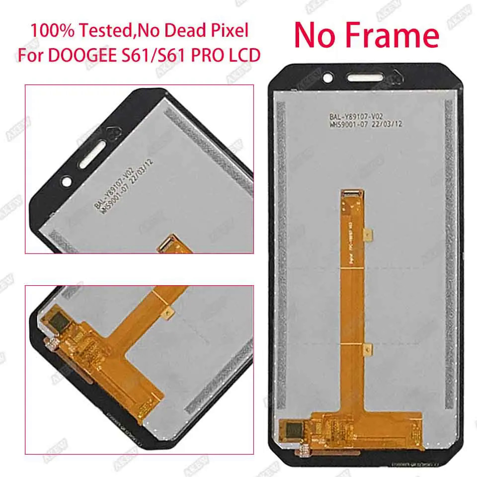 Original For DOOGEE S61 LCD Display Screen 100 Test Doogee S61 Pro Touch Panel Digitizer Replacement New S61Pro Phone Display
