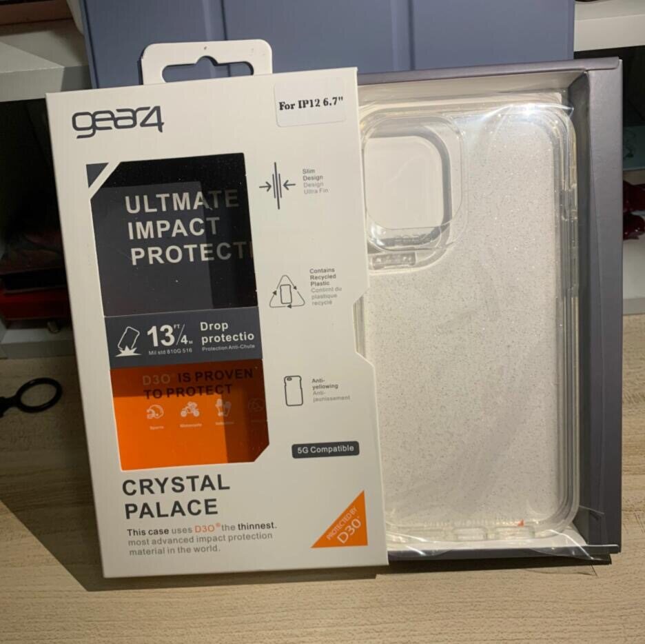 Gear4 Crystal Palace Case Cover D30 Drop Impact Protection Case For Apple iPhone 14 pro max 14plus iphone 13 pro max 12/12 Pro/12 mini/12 Pro Max Clear coloful color Phone Casing iphone 11 pro max phone case with magsafe