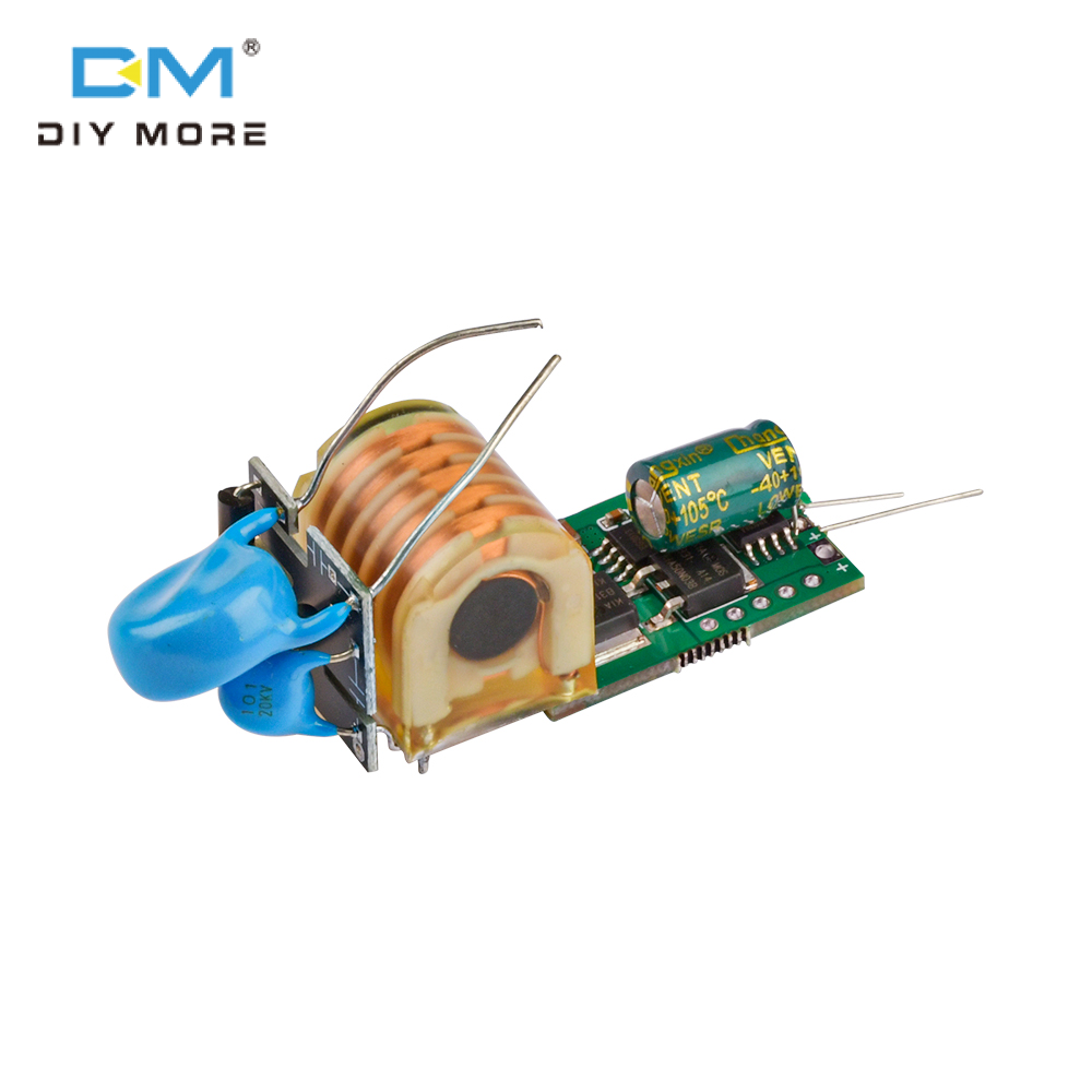 diymore Bo Mạch CuộN Tăng Xung Hồ Quang Tăng Áp 7.4V 15KV Bo Mạch Điều Khiển Gói Điện Áp Cao Mô-đun Điện Áp Cao Thiết Kế Mạch Phát Nhiệt Thấp Và Hiệu Suất Cao