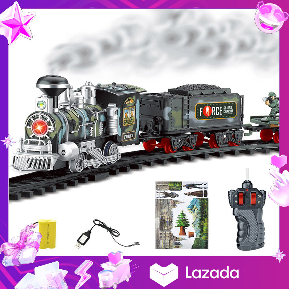 train set with smoke