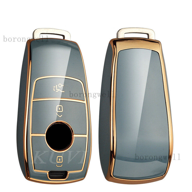 borongwell Car Smart Remote Protection Key Shell Case keyfob cover set For Mercedes Benz AMG 2016 2017 E Class W213 E200L E260 E300L E320L