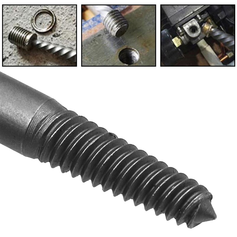 5 Pieces Hex Shank Broken Screwdriver Extractor Set Portable Spiral Flute Bolt Extractor Set for Removing Stripped Screw