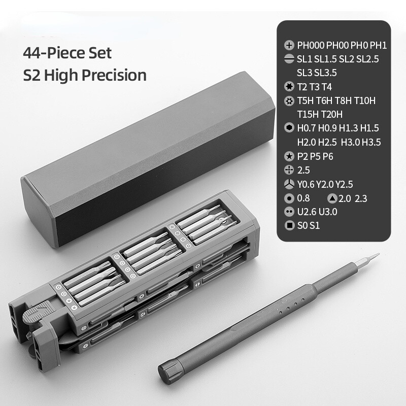 Screwdriver Kit 30 40 44 Precision Magnetic Bits Foldable Chair Screw Driver Set Mini Tool Case for Smart Home PC Phone Repair