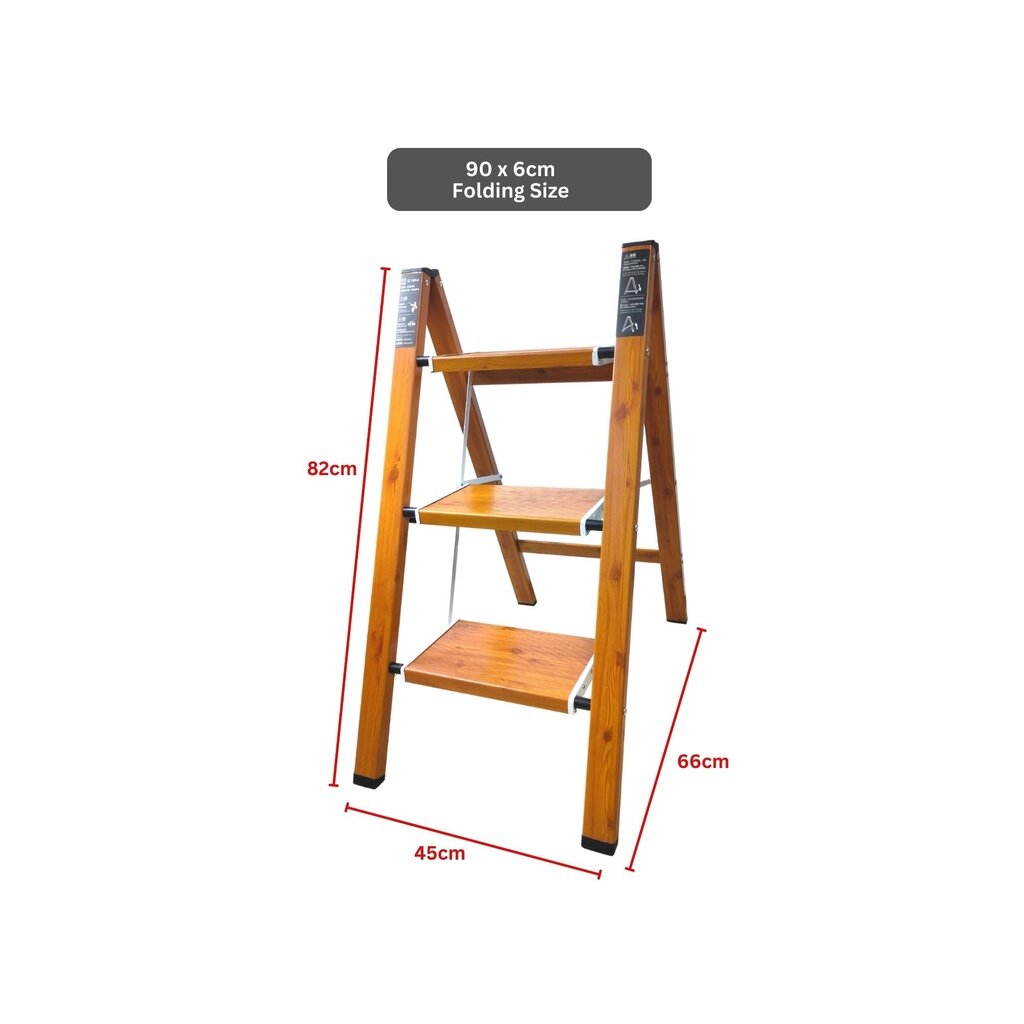 2 / 3 / 4 Step Folding Aluminium Stand Ladder Step Stool Rack Ladder ...