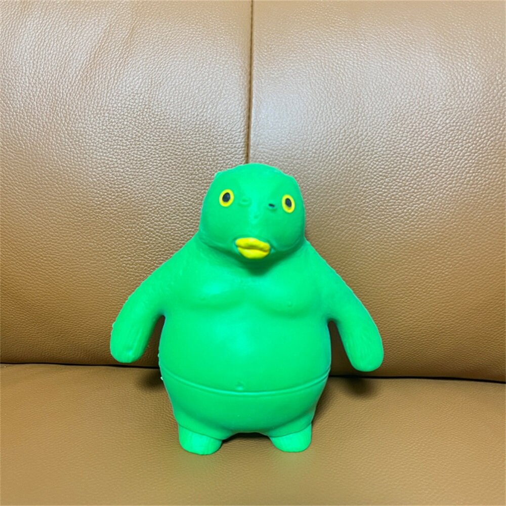 Funny Green Dumb Head Fish Toy Decompression Vent Gas Orangutan Green Head Fish