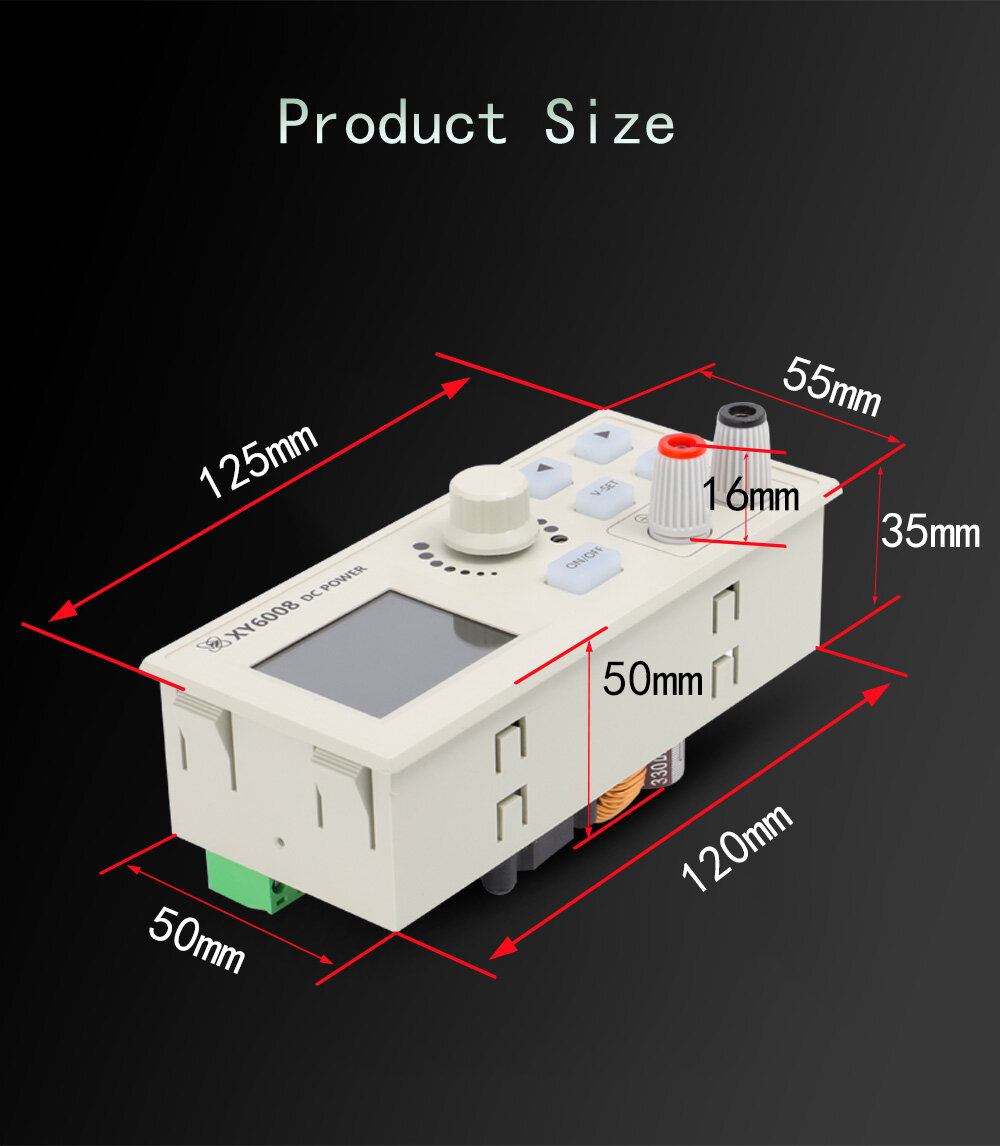 Aideepen XY6008 NC Adjustable DC Regulated Power Supply Constant Voltage and Constant Current Maintenance 60V 8A 480W Step-down Module