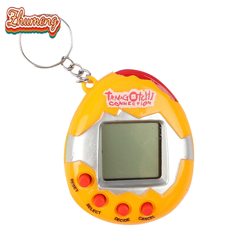 Zhumeng Nostalgic Tamagotchi Virtual Electronic Pets Machine Mini Handheld Game Console Solid Color Children Gifts