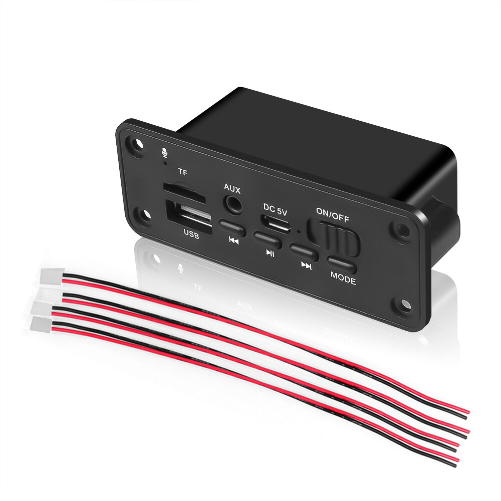 Kebidumei Mô-đun Bảng Mạch Giải Mã Âm Thanh Máy Nghe Nhạc MP3 Bluetooth 5.0 DC 5V Với Bộ Khuếch Đại 6W Ghi Âm USB TF Radio FM Đầu Vào AUX Cho Loa Xe Hơi Gia Đình