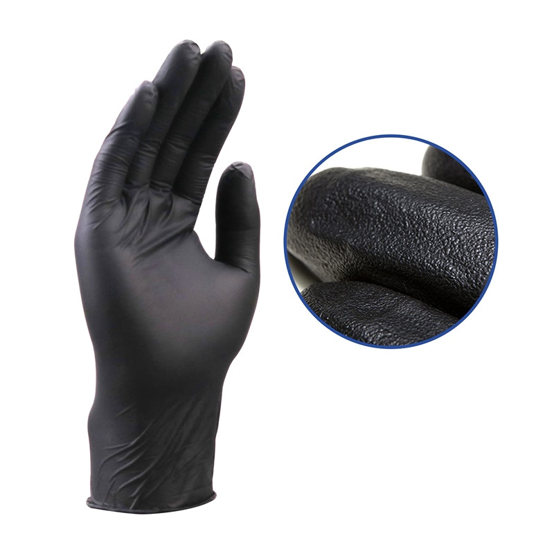 【A NEW】 100Pack/150gPowder Free Black Nitrile Gloves Household Tool Garden/Barber/Makeup Disposable Work