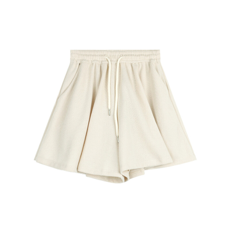 Laz Nigori Pure slim pants high waist casual pants elastic waist hem loose outdoor shorts