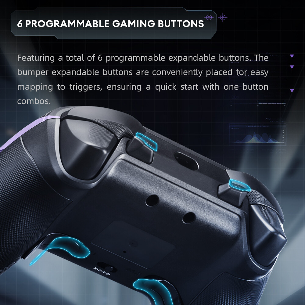 Thunderobot g50s Tay cầm chơi game không dây điều khiển hiệu ứng hội trường kích hoạt có dây 2.4G bluetooth không dây kết nối ba chế độ cho chuyển đổi Windows PC máy tính bảng TV thông minh Hỗ trợ cho Black Myth: Wukong