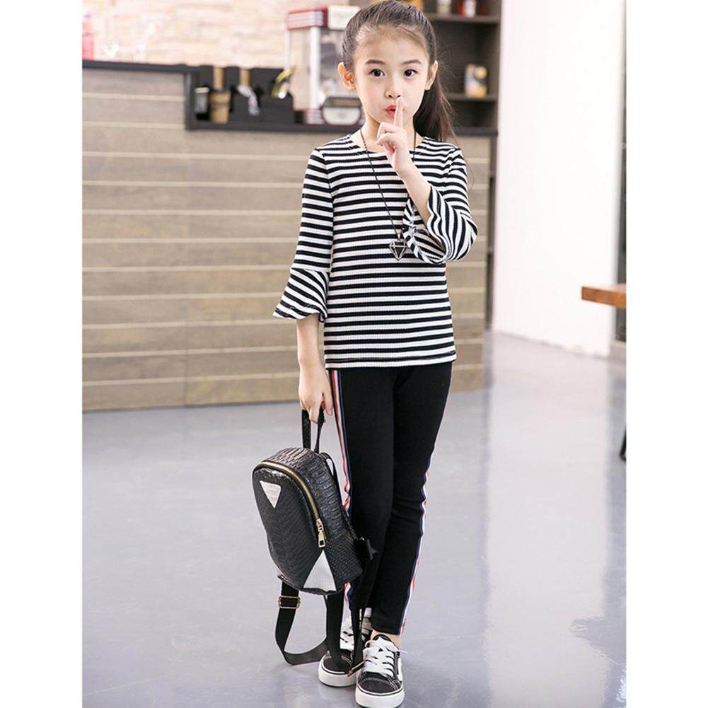 Kids Girl Pants Pure Cotton Fashion Sports Leggings for Girls Solid ...