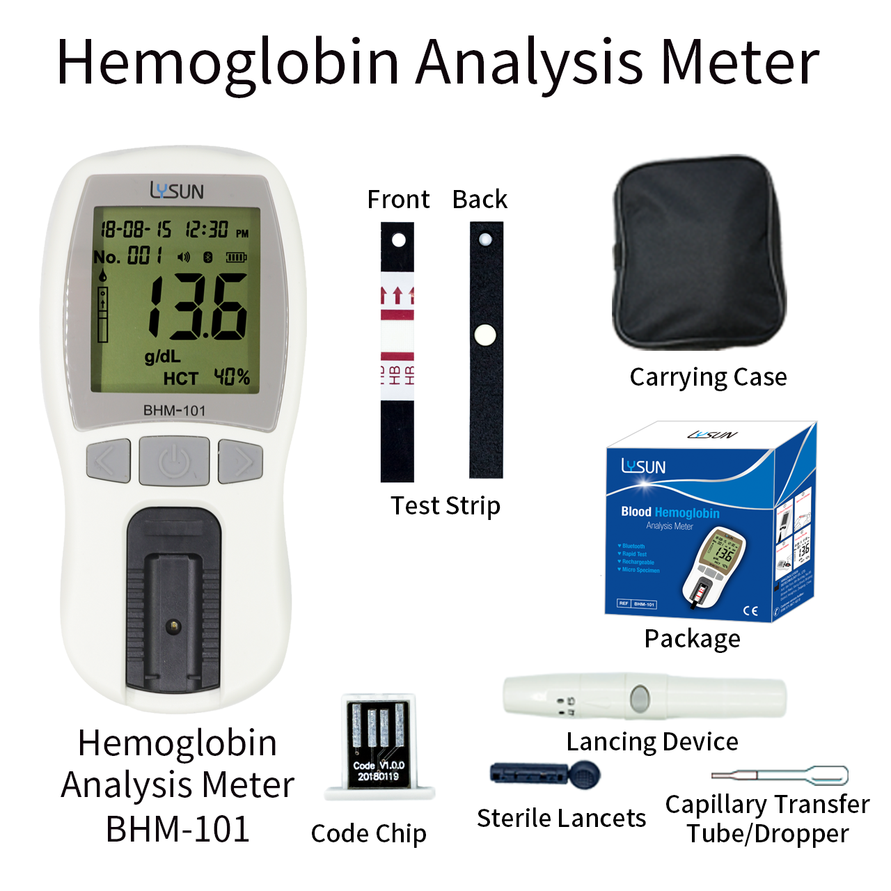 Optical Hemoglobin Meter Analyzer anemia monitor for Test for HB and