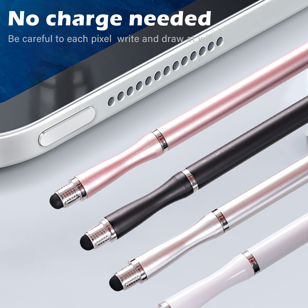 Bút Cảm Ứng Hai Đầu Thông Dụng Bút Cảm Ứng Caneta Màn Hình Điện Dung Cho Android IOS IPad Phụ Kiện Bút Chì Thông Minh