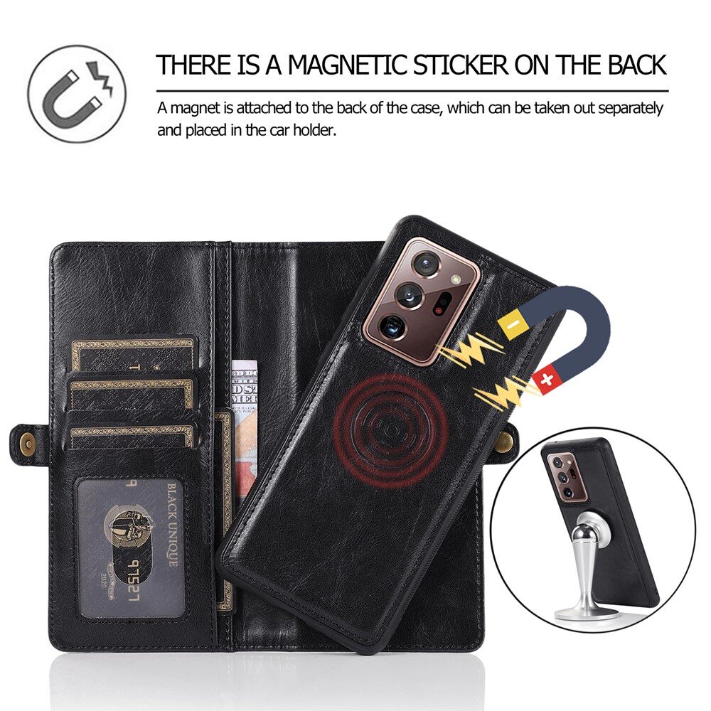 Ốp Dạng Ví Cho Samsung Galaxy Note 20 / Note 20 Ultra PU Leather Tách Rời Từ Tính Có Thể Tháo Rời Đế Ví Lật Vỏ Bọc Với Khe Cắm Thẻ