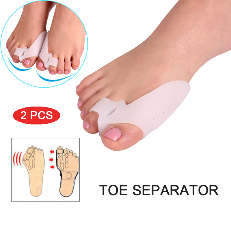 VTTO 1Pair Toe Separator Hallux Valgus Bunion Corrector Orthotics Feet Bone Thumb Adjuster Correction Pedicure Sock Straightener