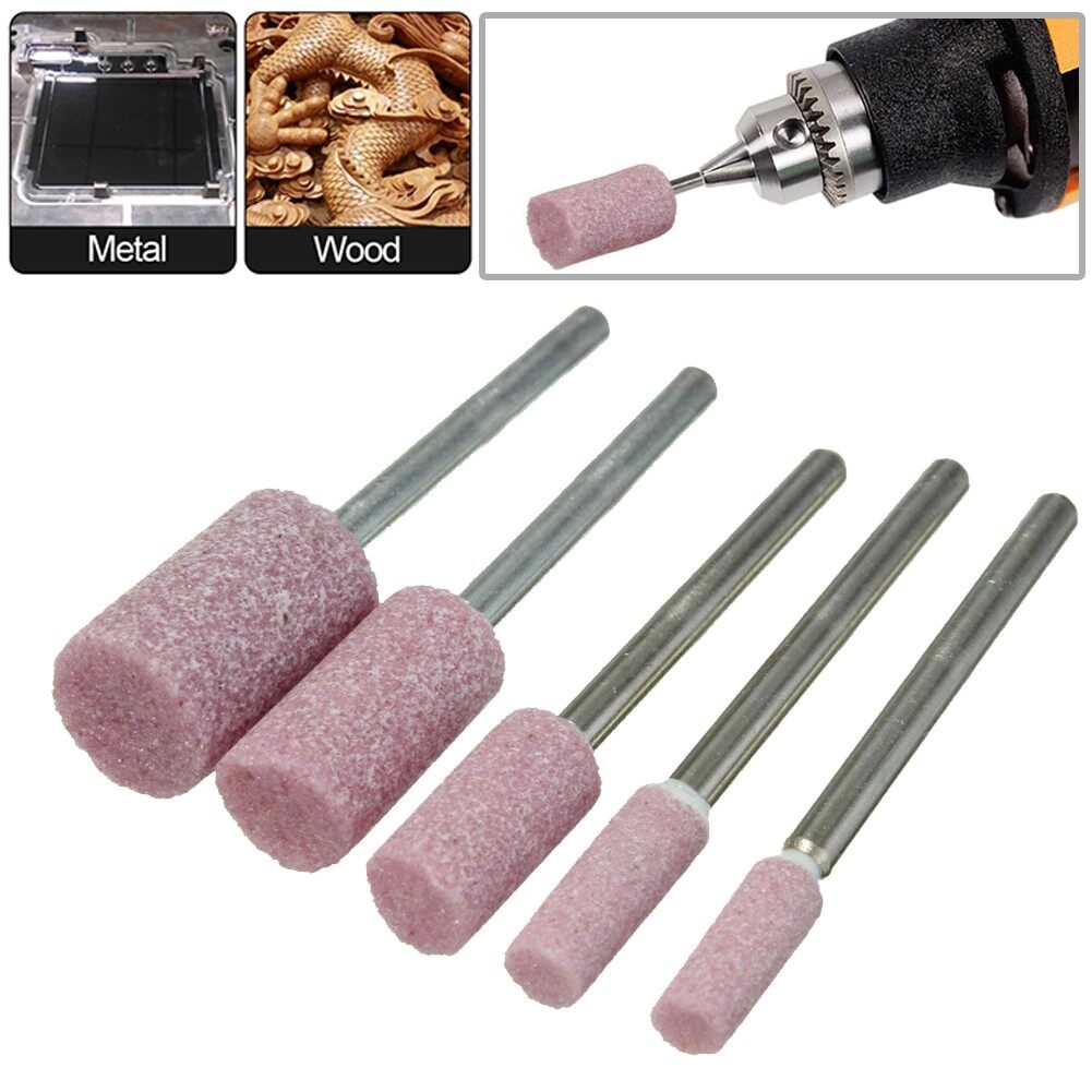 5*-1/8in Shank Abrasive Mounted Stone Rotary Tool Grinding Polishing Wheel AU
