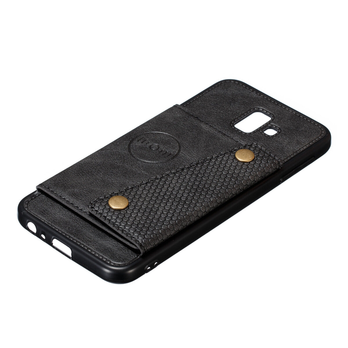Cho Samsung J6 + & j6plus da trường hợp nhiều Folio lật Bìa Wallet trở lại trường hợp vỏ, có thể làm việc với gắn trên xe hơi, ẩn thẻ tín dụng ID khe giữ, retro nút kim loại clasp, đứng hỗ trợ