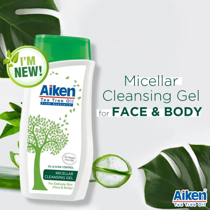 aiken tea tree oil micellar cleansing gel