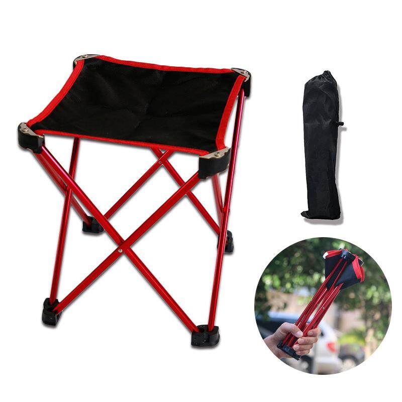 Aluminum Alloy + Oxford Fabric + Nylon Buckle Outdoor Portable Folding Camping Hiking Fishing Picnic BBQ Stool Chair