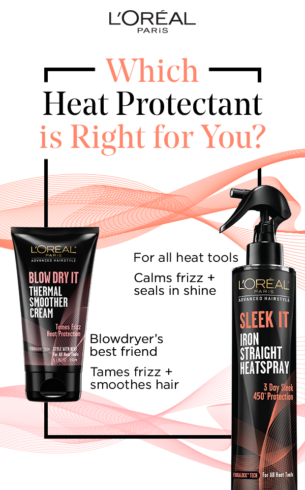 Iron Straight Heatspray Loreal Heat Protect Spray Sleek Shine Flat