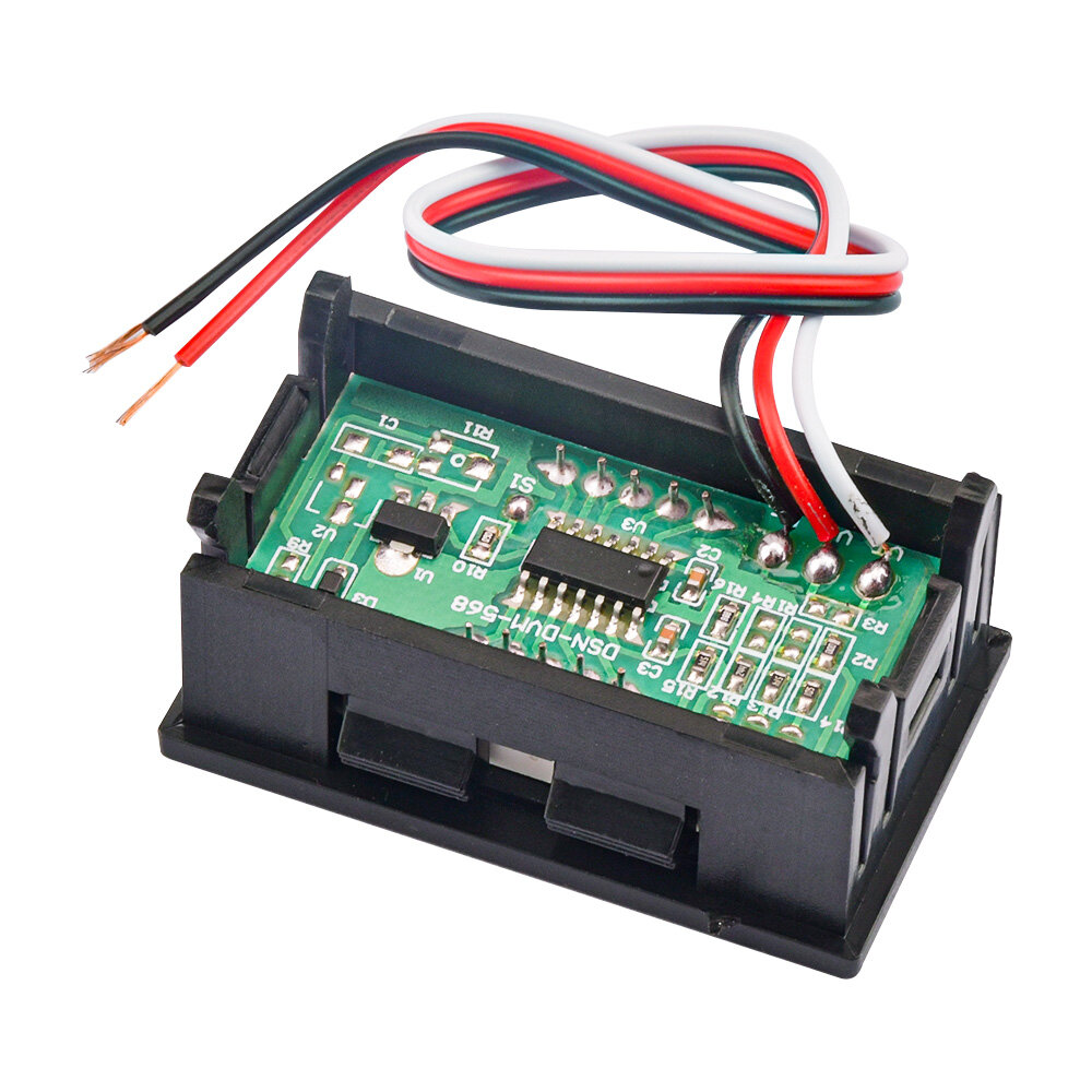 DM Mini LED Voltage Meter 0.56 Inches Panel Voltmeter 3 Bits Digital LED Tube Voltmeter Voltage Tester DC 0 -30 V