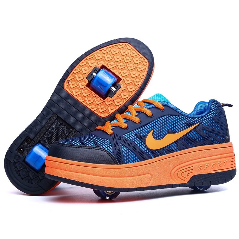 YORCHID 2024 Sneakers with wheel Roller Skates boys shoes Invisible Pulley Roller Skating kids wheely tenis infantil