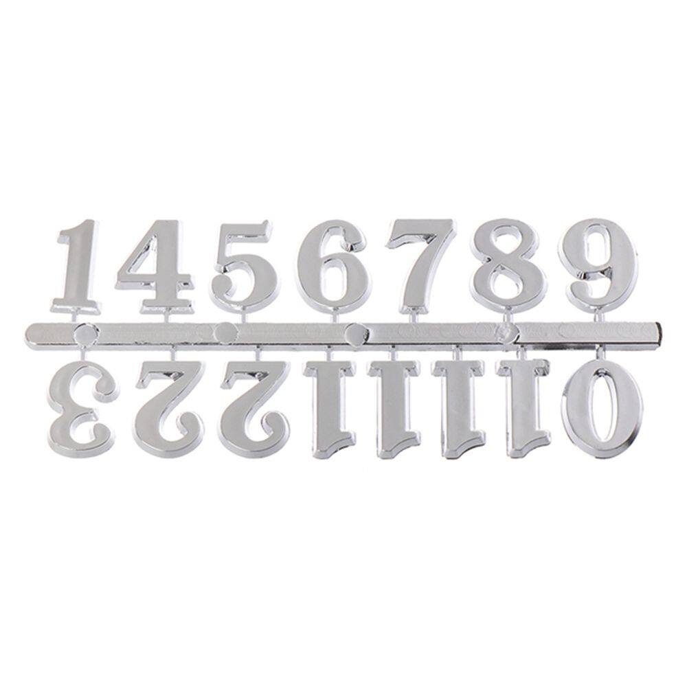 TEYSISO 1 bộ Nhà hiện đại Tiện ích Số Ả Rập Kỹ thuật số Đồng hồ treo tường Quartz Thay thế Phụ kiện chữ số đồng hồ thạch anh Bộ phận đồng hồ Công cụ sửa chữa kỹ thuật số