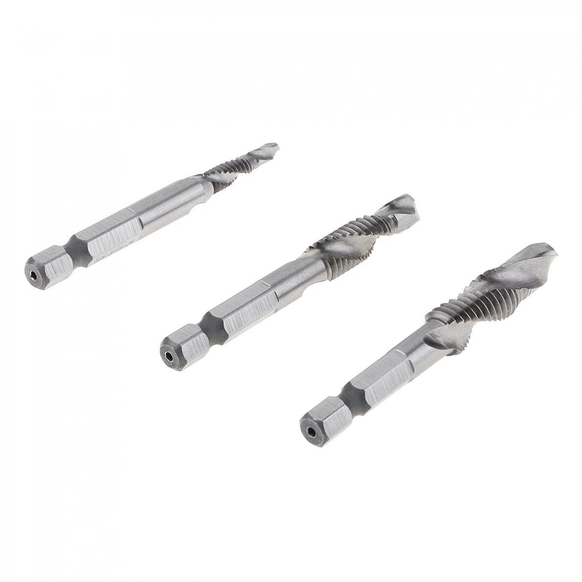 ChgImposs Bộ Mũi Khoan HSS Phủ Titan Ren Hệ Mét 6 Cái Thân Lục Giác 1/4 Inch Mũi Khoan Kết Hợp Mũi Khoan