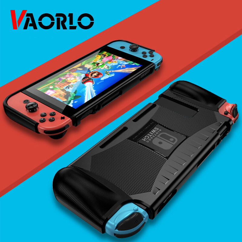 VAORLO Dockable Case for Nintendo Switch Mumba TPU Grip Protective Cover Case Compatible with Nintendo Switch Console and Joy-Con Controller