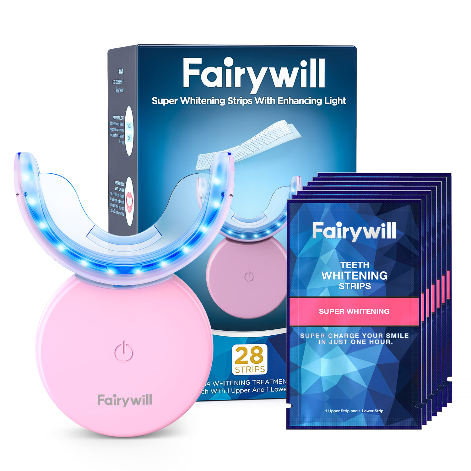 Fairywill Bộ Dụng Cụ Làm Trắng Răng L6 Kèm Đèn Led