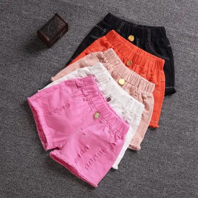 Kids Girl Shorts Summer Pants 4-10 Years Cotton Short Pants Girls Beach Shorts