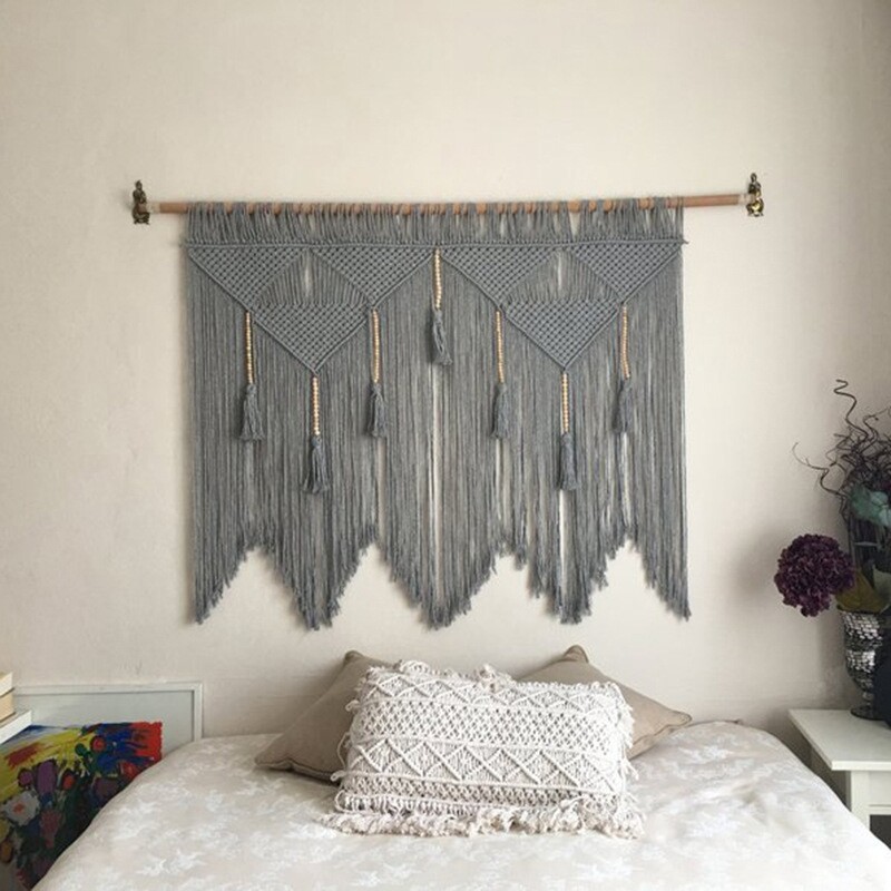 Macrame Wall Hanging Handwoven Bohemian Cotton Rope Tapestry Home Room Decor UK