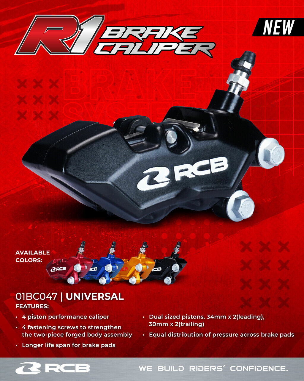 RCB R1 BRAKE CALIPER 4 PISTON Lazada