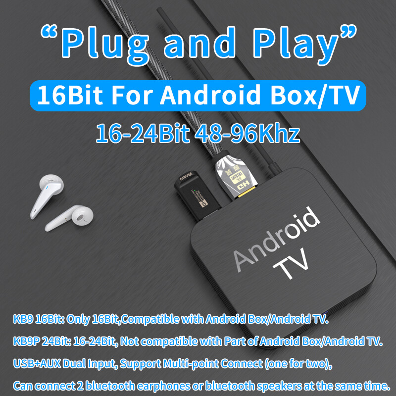 VAORLO Bộ Phát Âm Thanh Qualcomm Bluetooth 5.2 Chính Hãng Bộ Chuyển Đổi USB Không Dây 16Bit/24Bit QCC3040 AptX/Aptx-LL/Apt-HD/Aptx Hỗ Trợ Gọi Điện